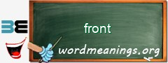 WordMeaning blackboard for front